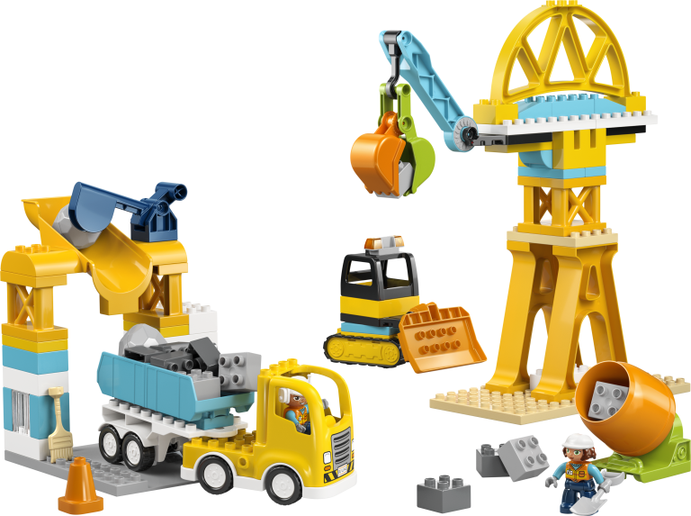 Baustelle mit Baufahrzeugen – 3-in-1-Set