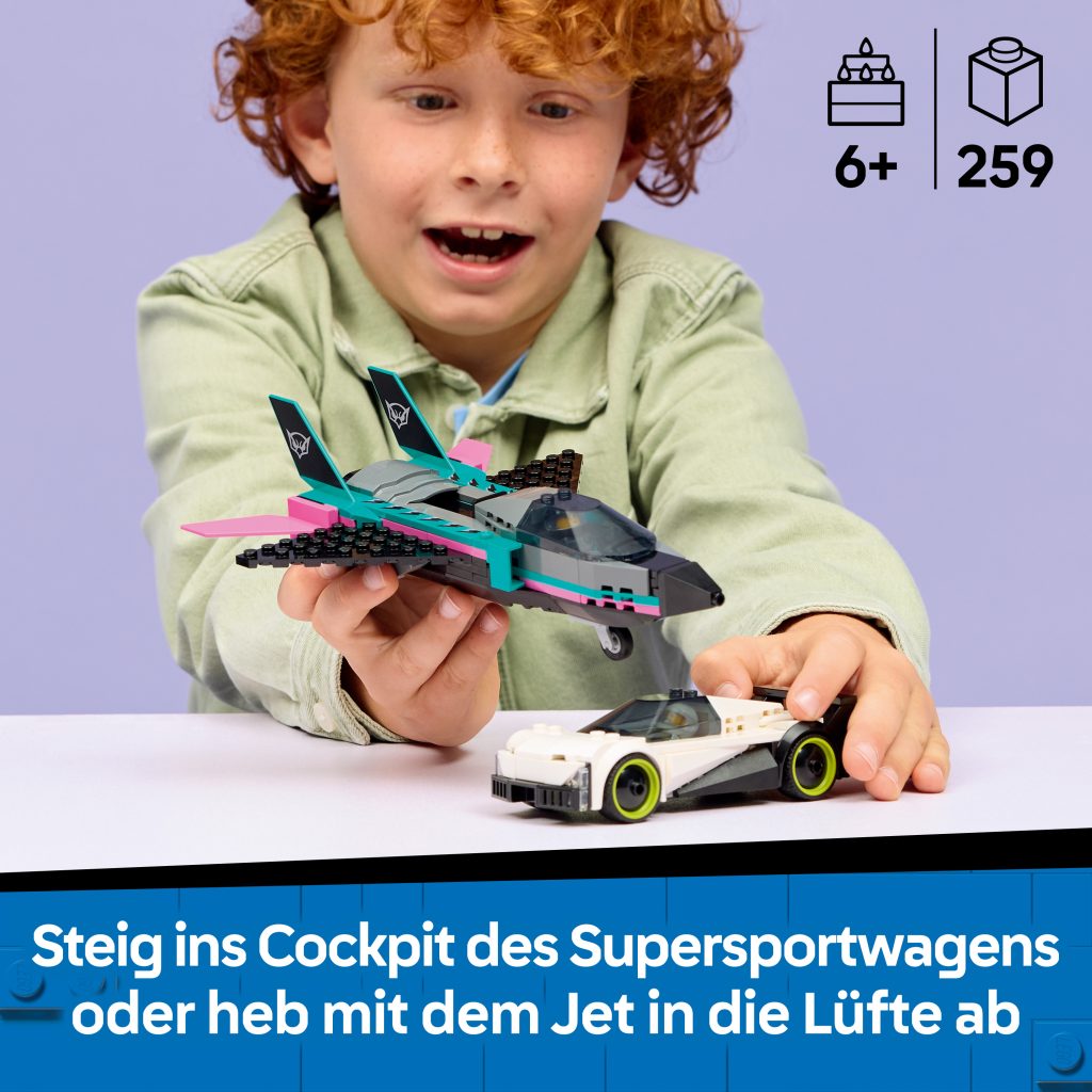 Produktabbildung Düsenflieger vs. Rennauto