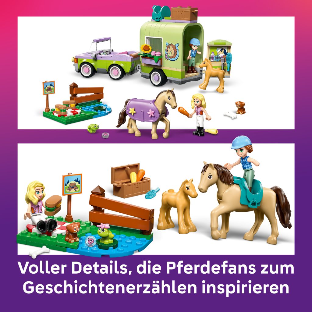 Produktabbildung Pferd und Fohlen mit Pferdeanhänger