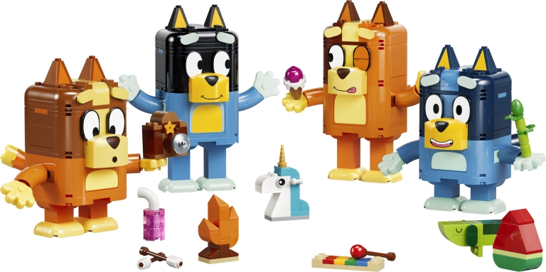 Blueys Familie aus LEGO Steinen