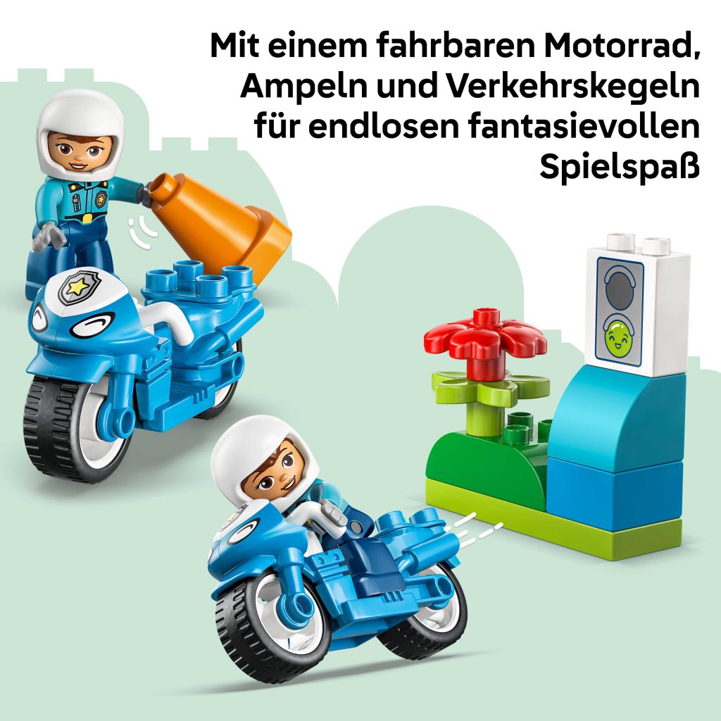 Produktabbildung Blaues Polizeimotorrad