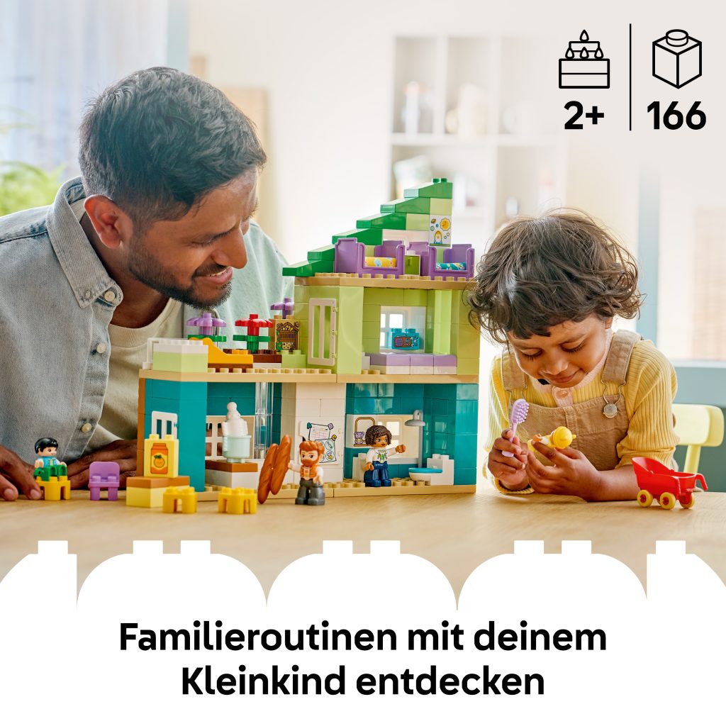Produktabbildung Modernes Familienhaus mit Figuren – 3-in-1-Set