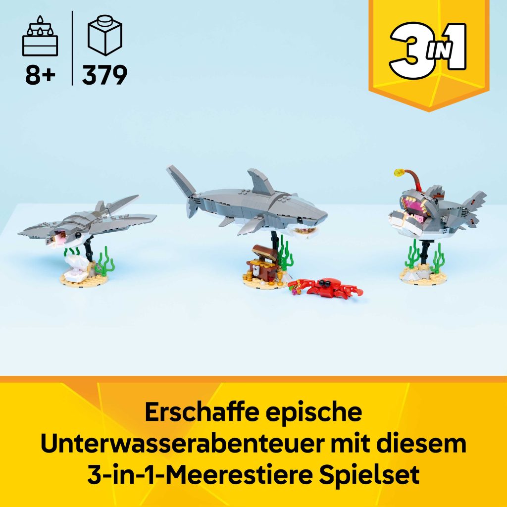 Produktabbildung Wilder Hai mit Schatztruhe